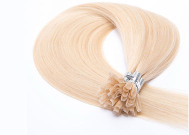 중국 건강한 연약한 광택 있는 Remy 금발 머리 연장은 매듭 또는 이 없이 청소합니다 협력 업체